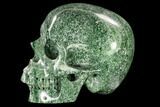 Realistic, Polished Hamine Jade Skull #116390-3